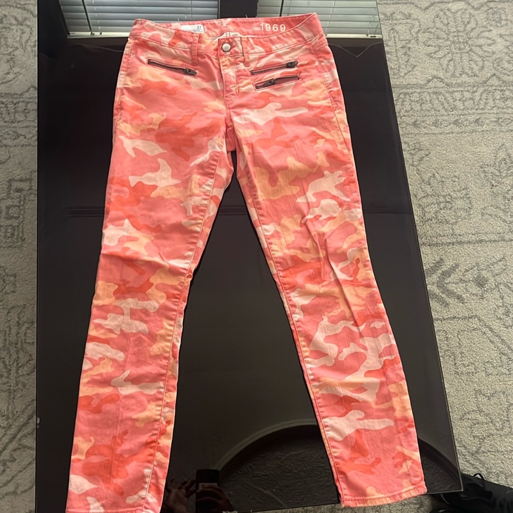 Size 27 always skinny Gap 1969 army denim jeans with zipper pockets